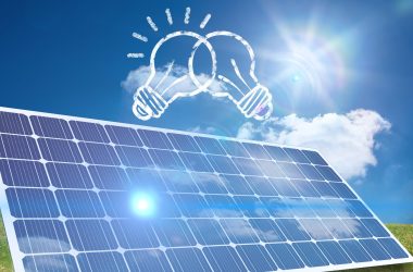 composite of lightbulb graphic with solar panel composite of lightbulb graphic with solar panel